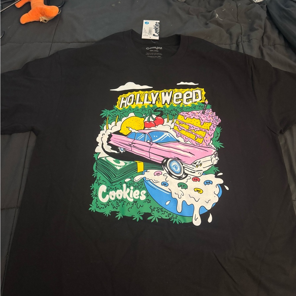 Cookies Xl Black Graphic Tee with Colorful Print